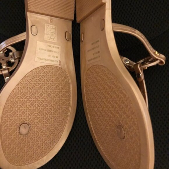 Sz 8 Tory Burch Mini Miller Jelly Thong Sandals Rose Gold - Picture 4 of 16